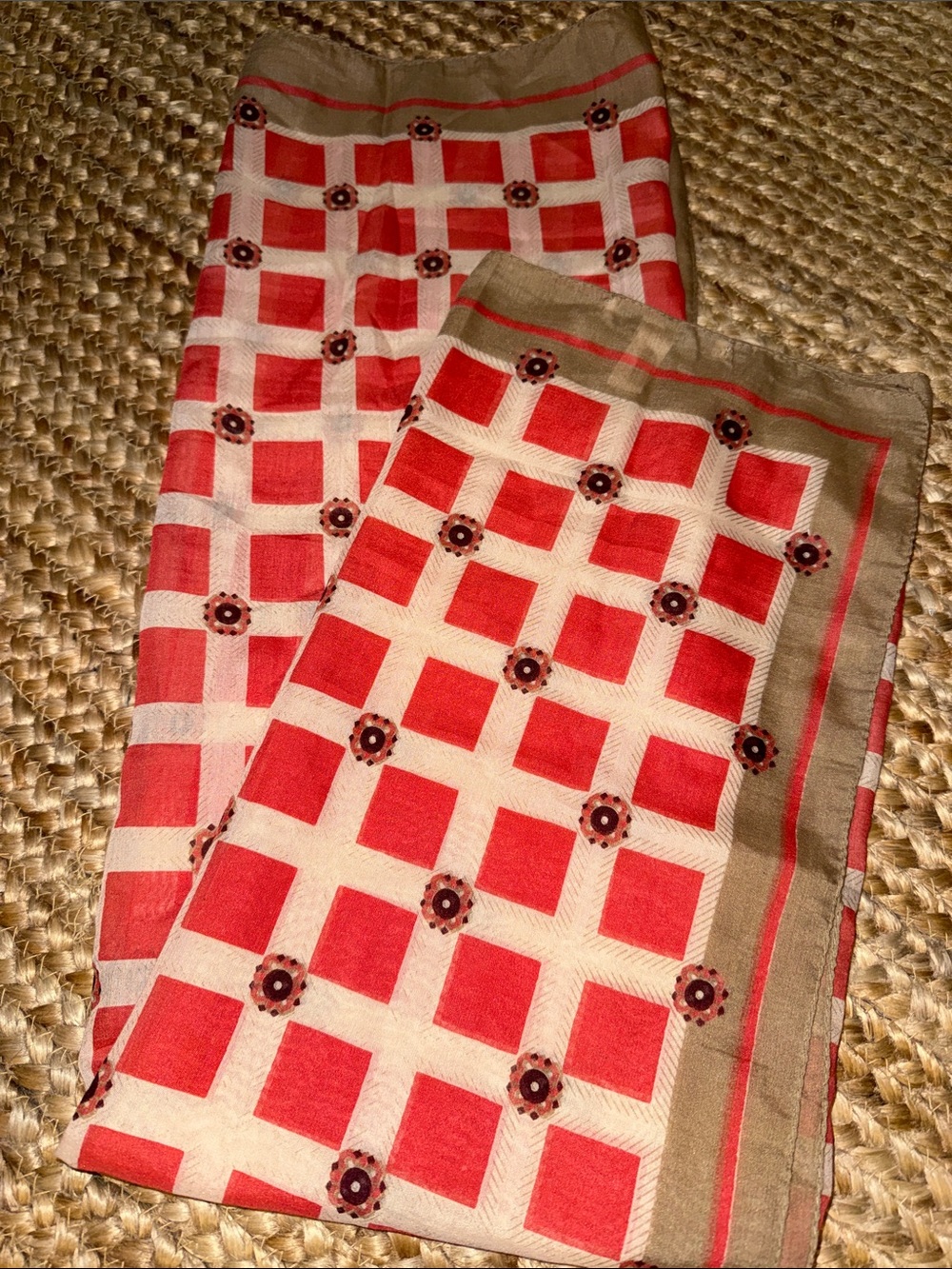 Lafayette accessories Geometric Check‎ Scarf